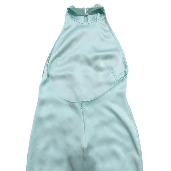 Lapointe Satin Halter Gown in Mint, Size US 8 - Picture 8 of 11